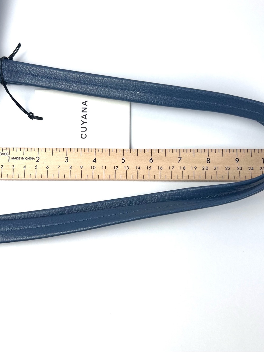 Cuyana Classic Easy Zipper Tote Rare Indigo Blue Italian Pebbled Leather Large - Picture 12 of 15